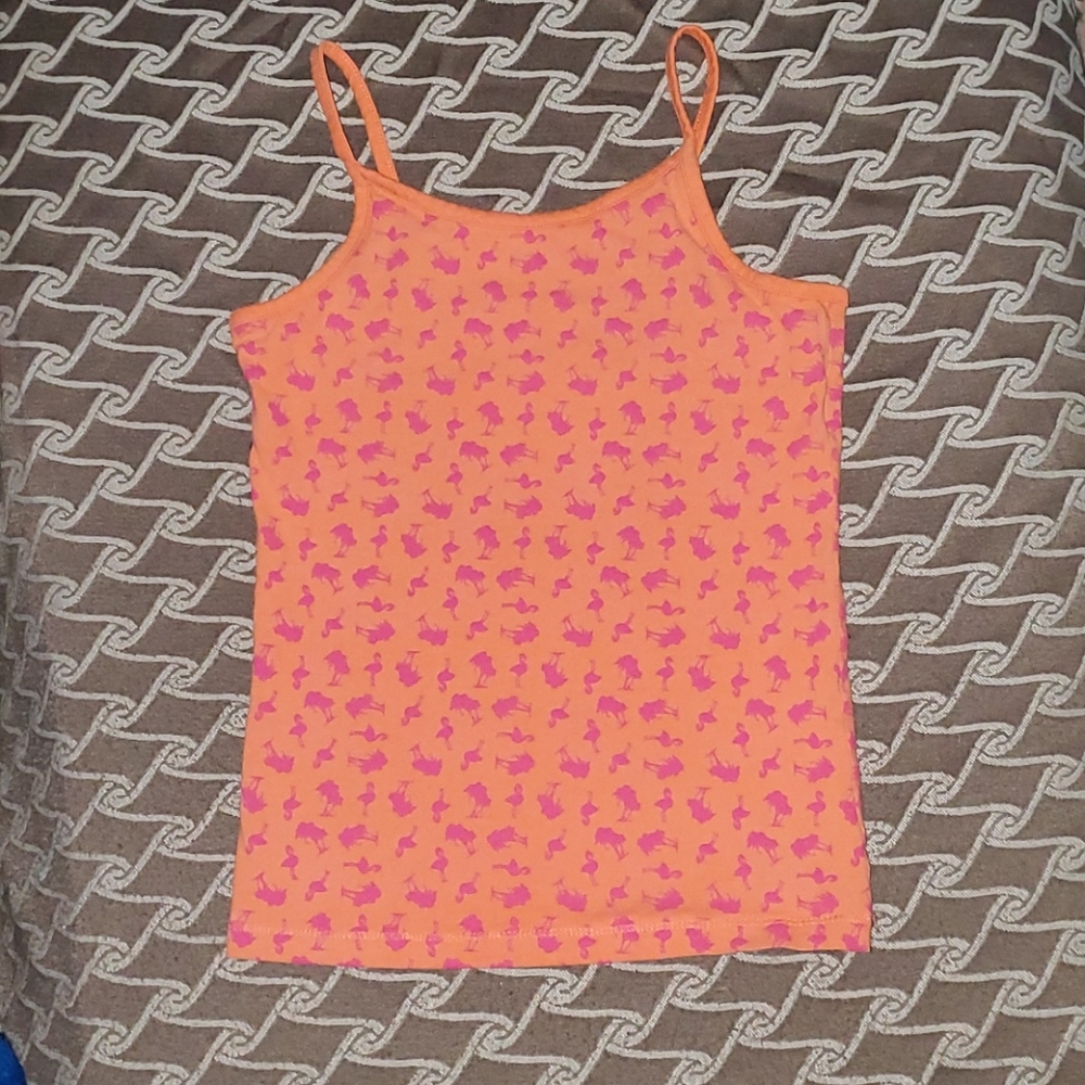 George Tank top with Flamingos and Palm Trees